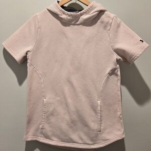 Under Armour Short Sleeve‎ Hoodie Pullover Top Activewear Blush Pink Medium